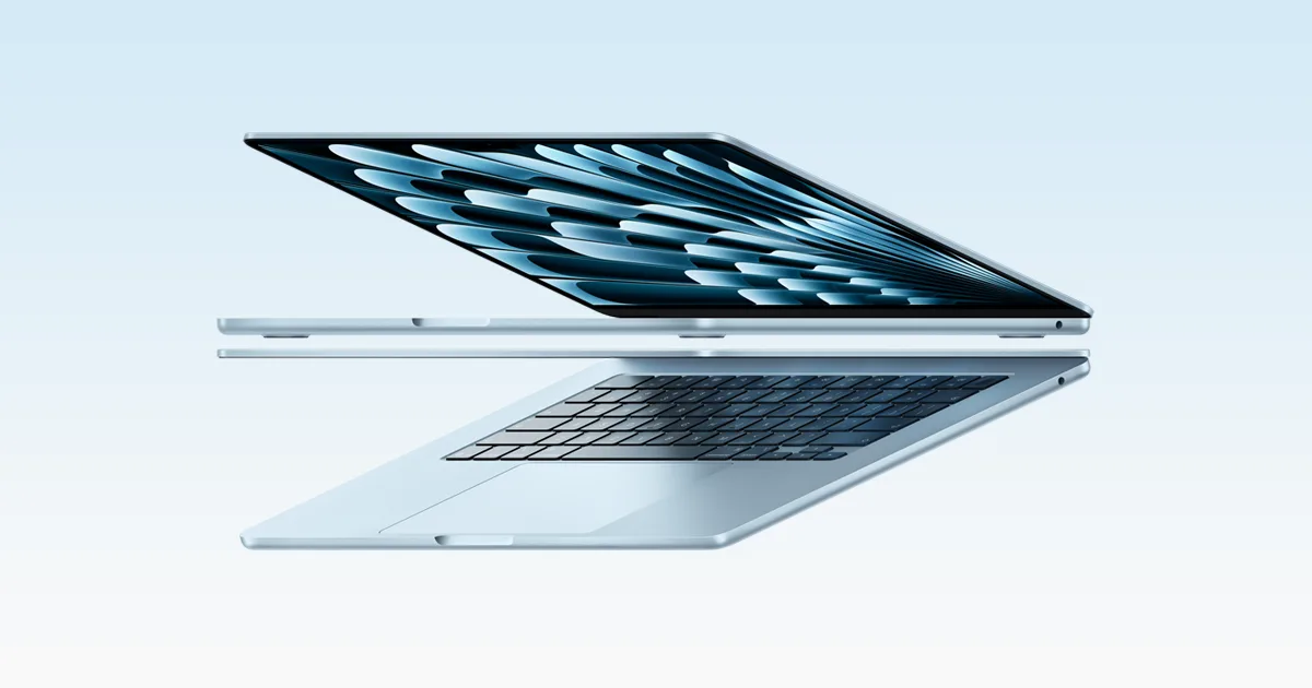 Apple MacBook Air official product page hero for digital nomads