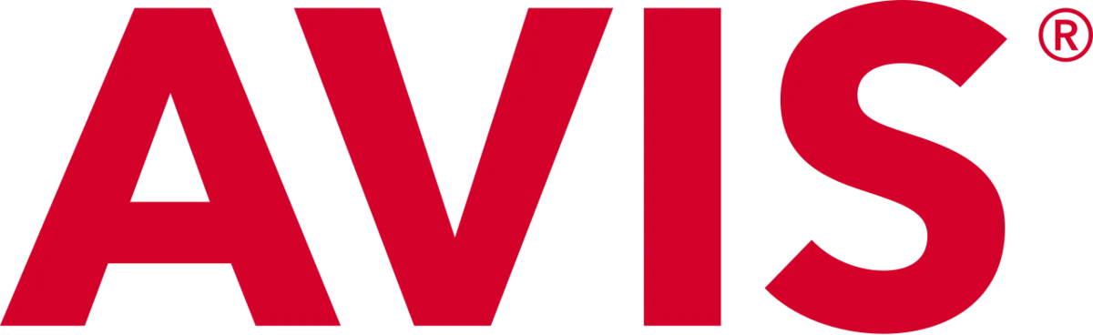 Avis car rental service official brand logo for travelers