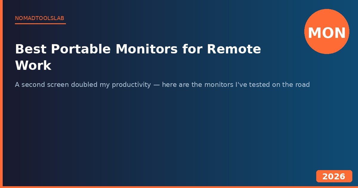 Best Portable Monitors for Digital Nomads - real test review for digital nomads