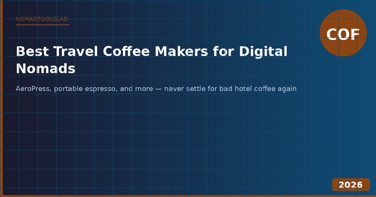 Best Travel Coffee Makers for Digital Nomads - real test review for digital nomads