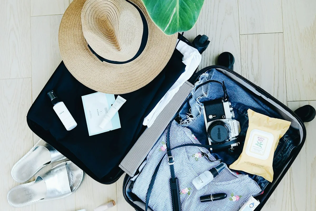 Digital nomad packing minimalist gear for a one year nomadic travel trip