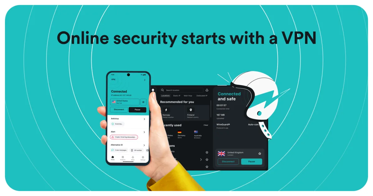 Surfshark unlimited devices VPN service homepage