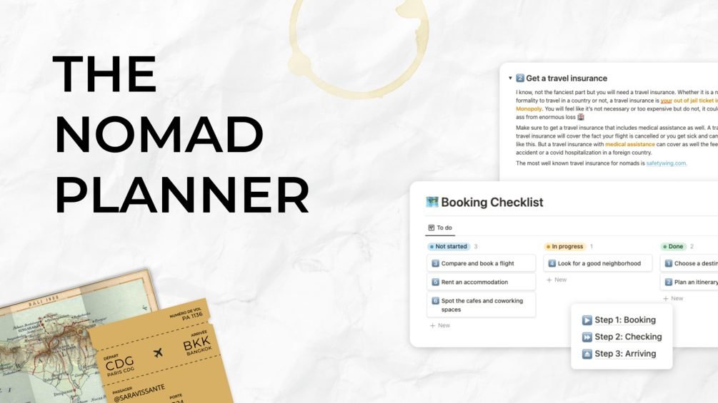 The Nomad Planner Notion template by Sara Vissante