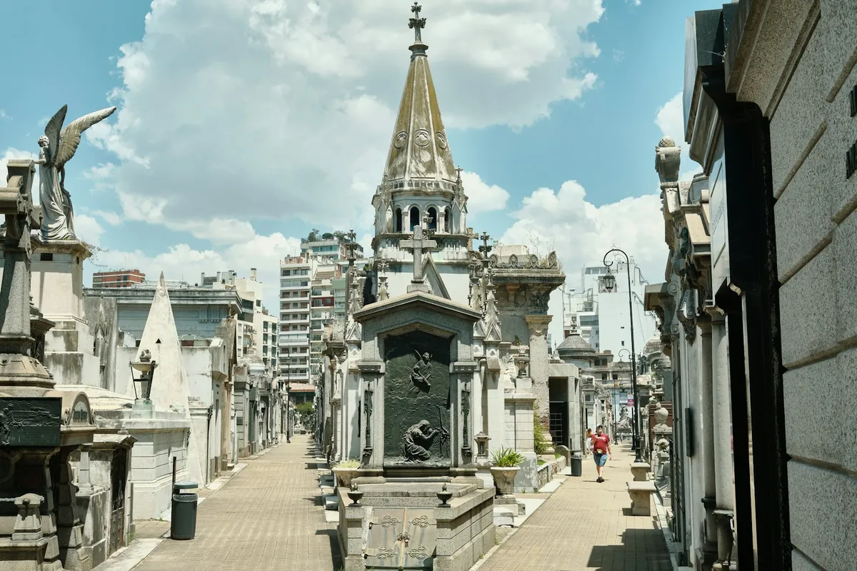 Mausoleums and statues in Recoleta Cemetery, Buenos Aires