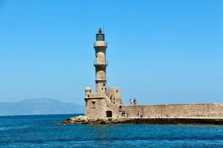 Venetian lighthouse in Chania harbour, Crete
