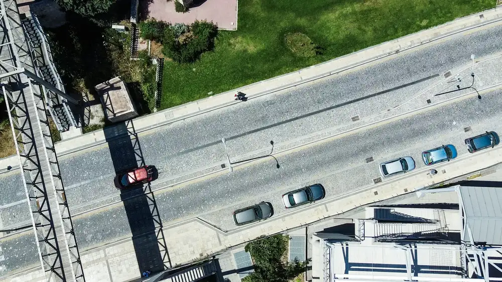 Aerial view of a street in Heraklion, Crete digital nomad guide