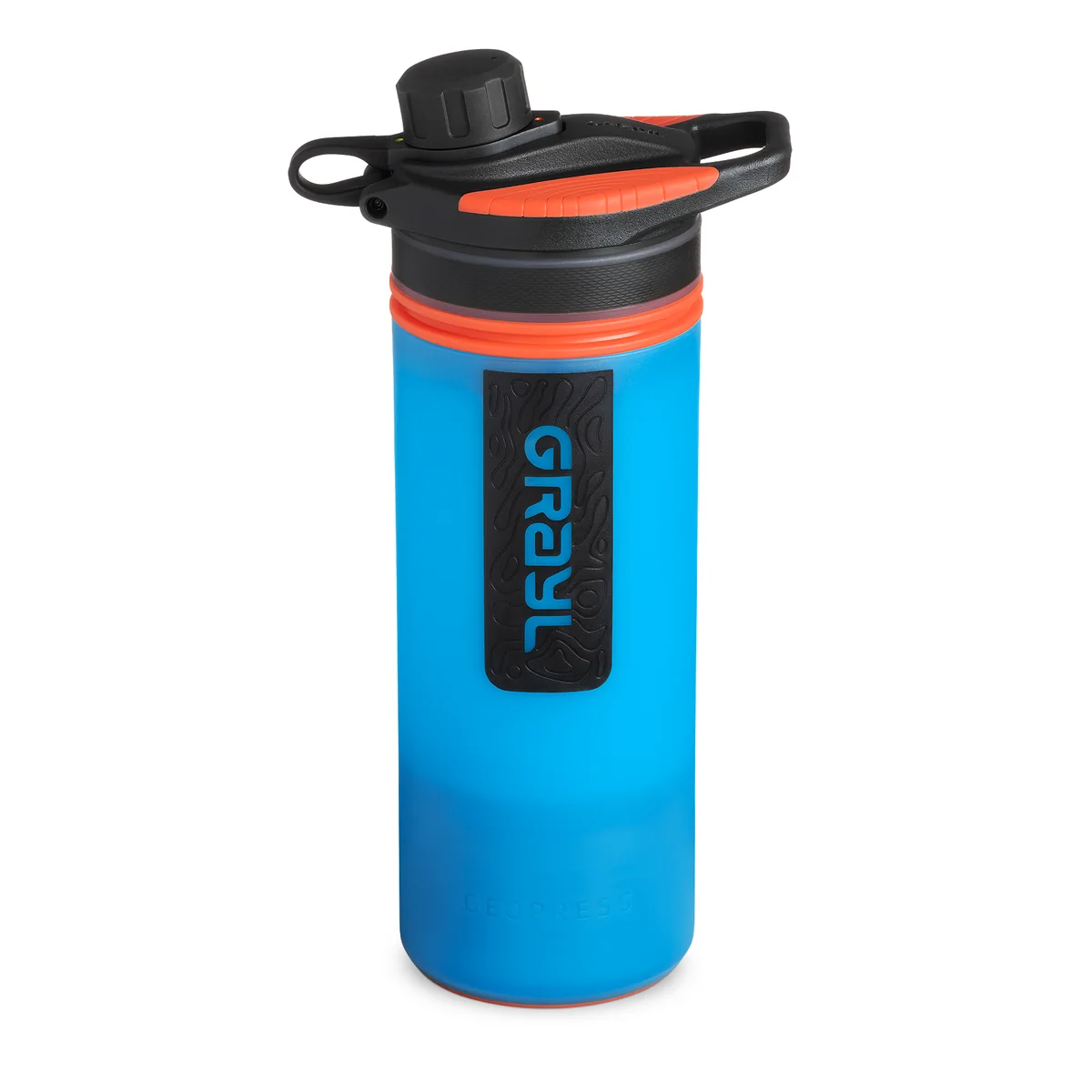 GRAYL GeoPress Wasserfilter- und Reinigungsflasche in Blau