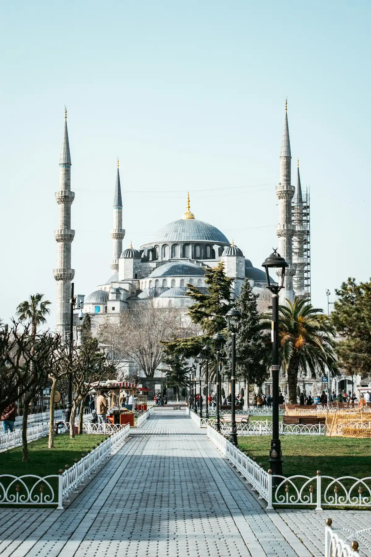 The Blue Mosque seen from Sultanahmet Park in Istanbul
