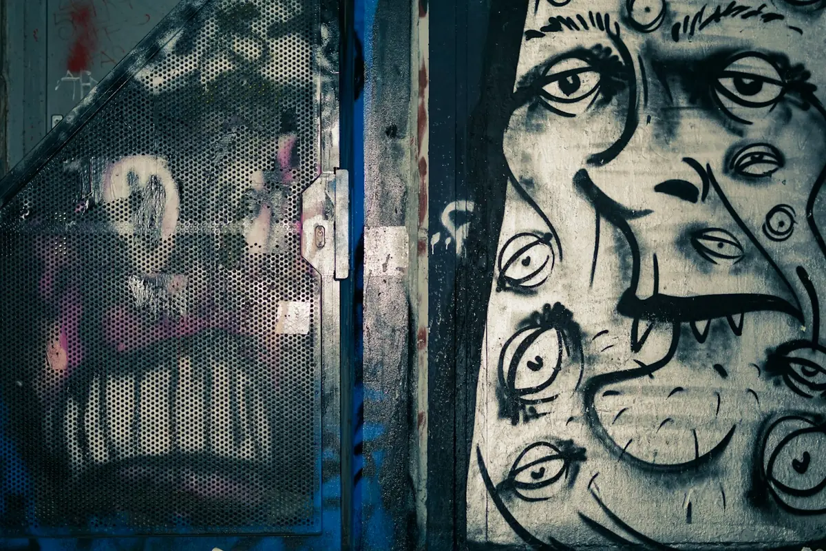 Street art on a wall in Kreuzberg, Berlin