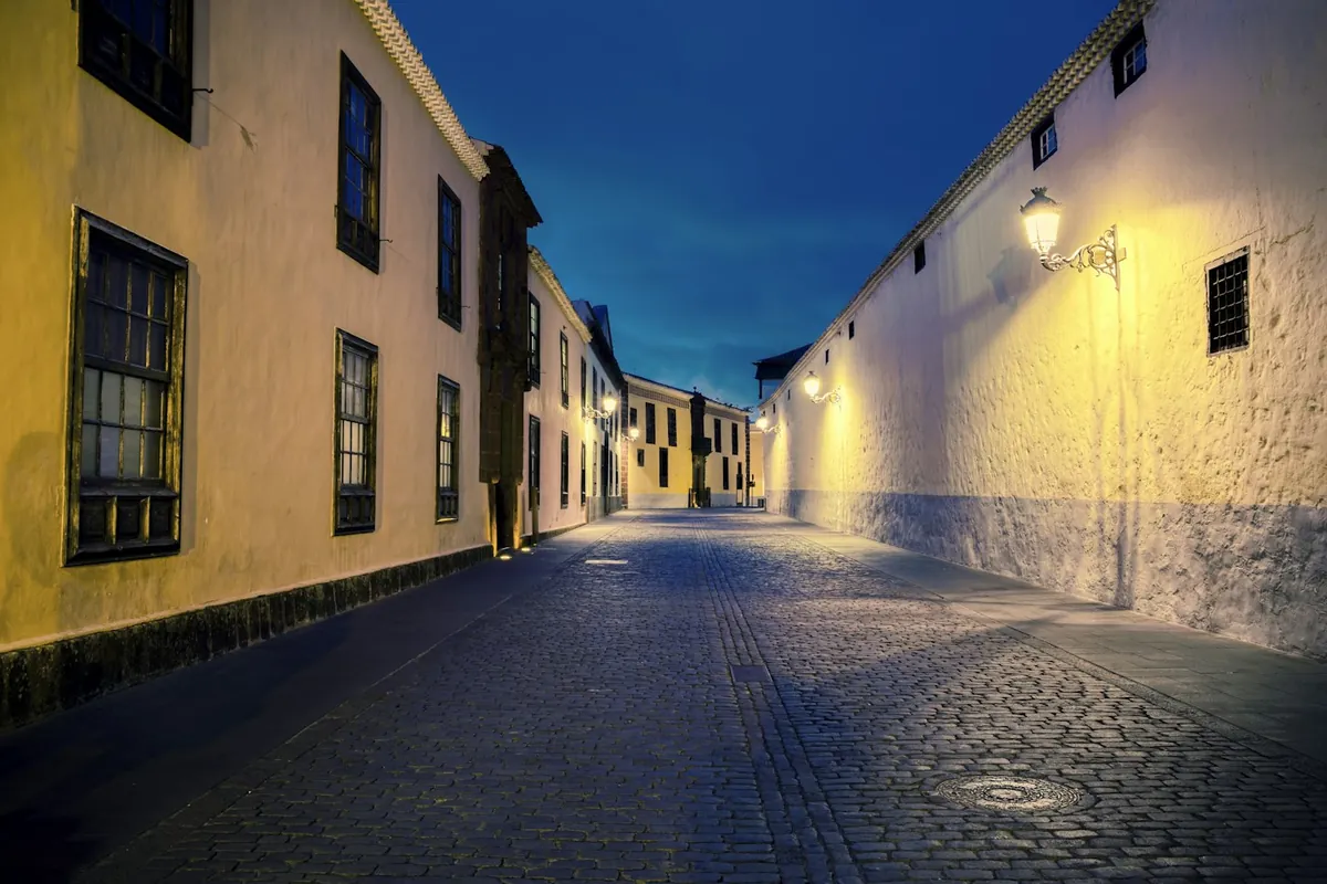 A colonial-era street in La Laguna, Tenerife
