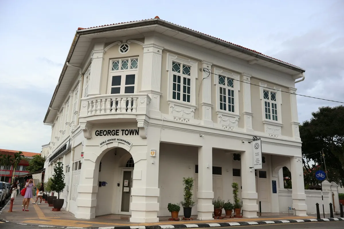 Historic building with ornate architecture in George Town, Penang
