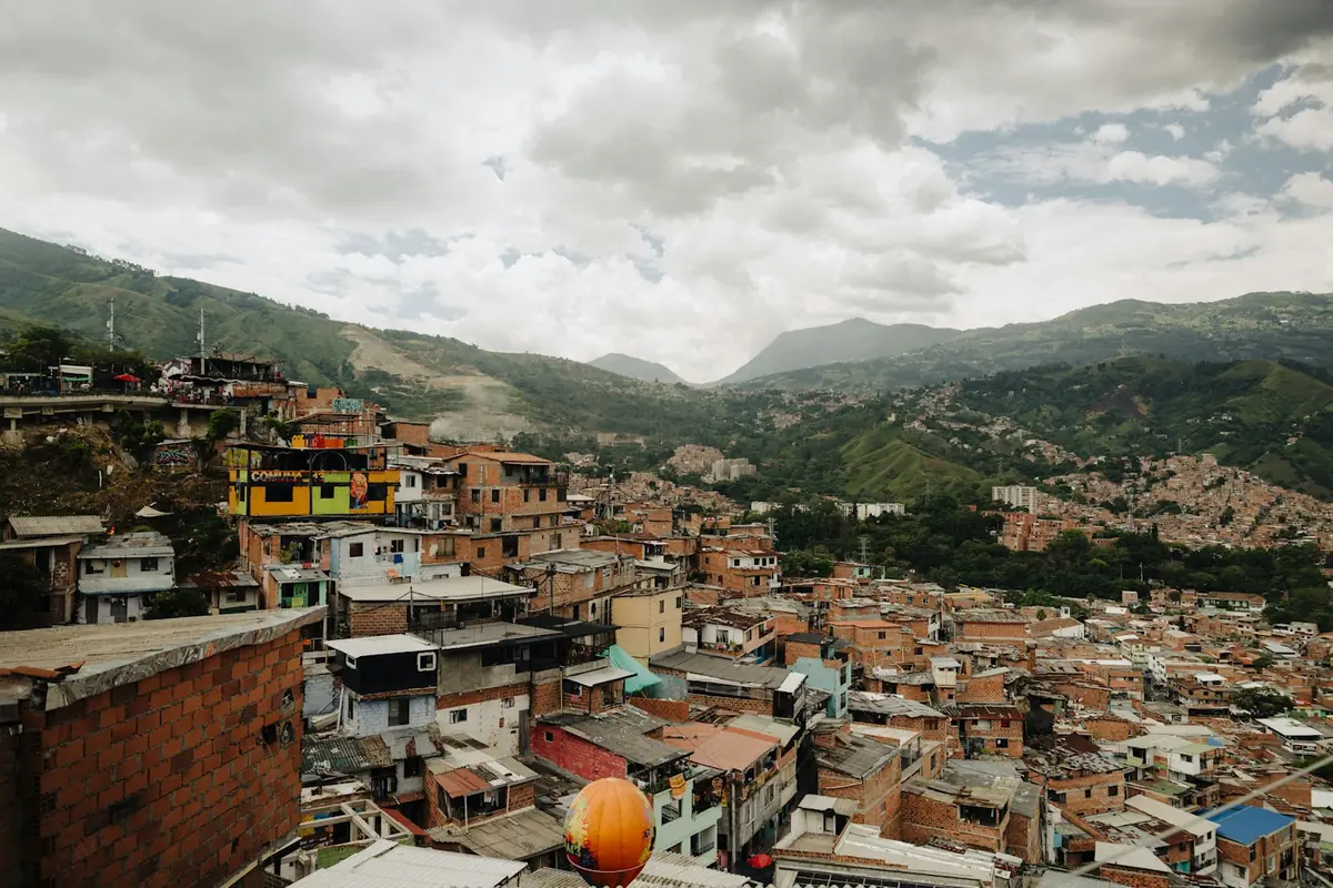 Medellin spread across the green Aburra valley in Colombia