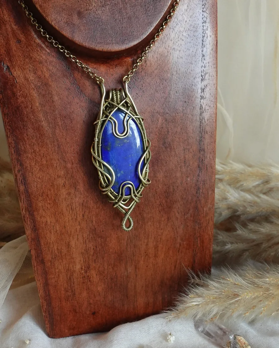 Rikst Jewelry Lapis Lazuli necklace, handmade gemstone jewelry