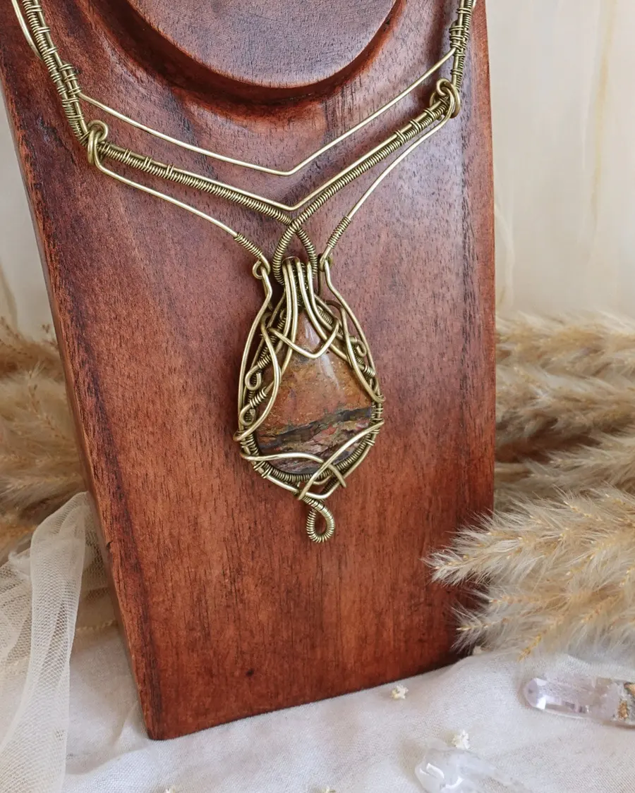 Rikst Jewelry HER Ocean Jasper VI necklace, handmade gemstone jewelry