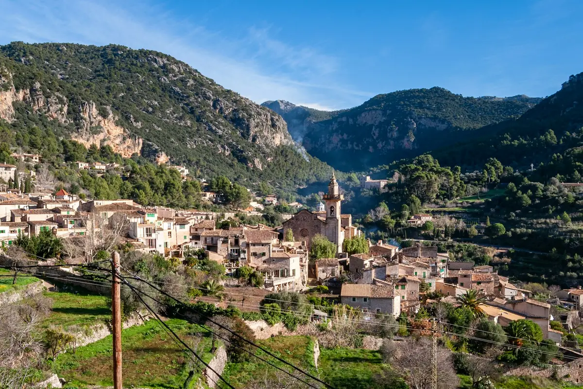 Valldemossa village in the Serra de Tramuntana, Mallorca