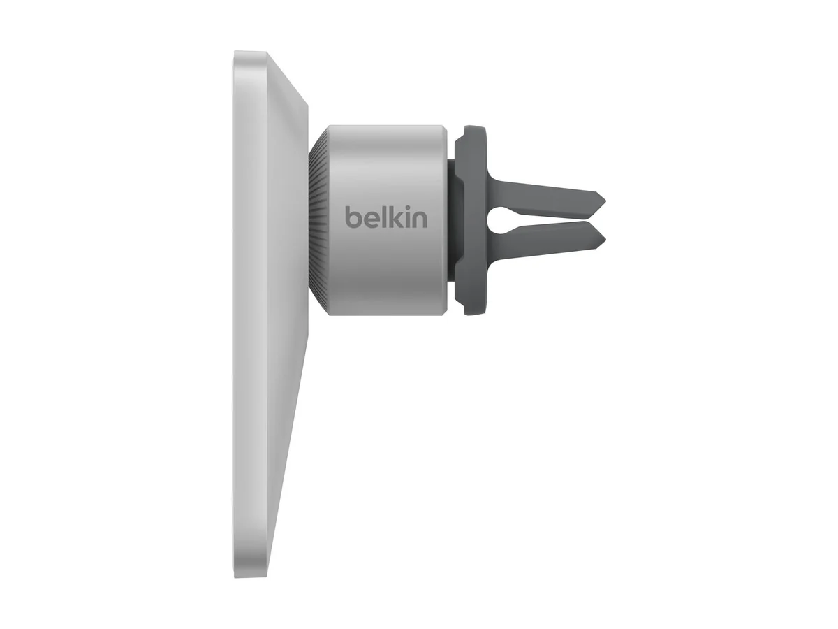 Belkin Magnetic Vent Mount Pro in zilver met zijn ventilatieclip