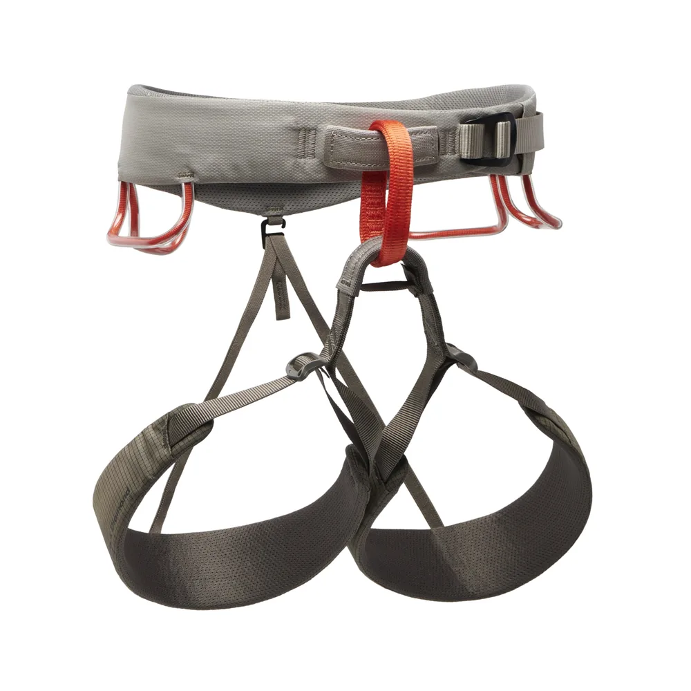Black Diamond Momentum climbing harness with adjustable leg loops and gear loops