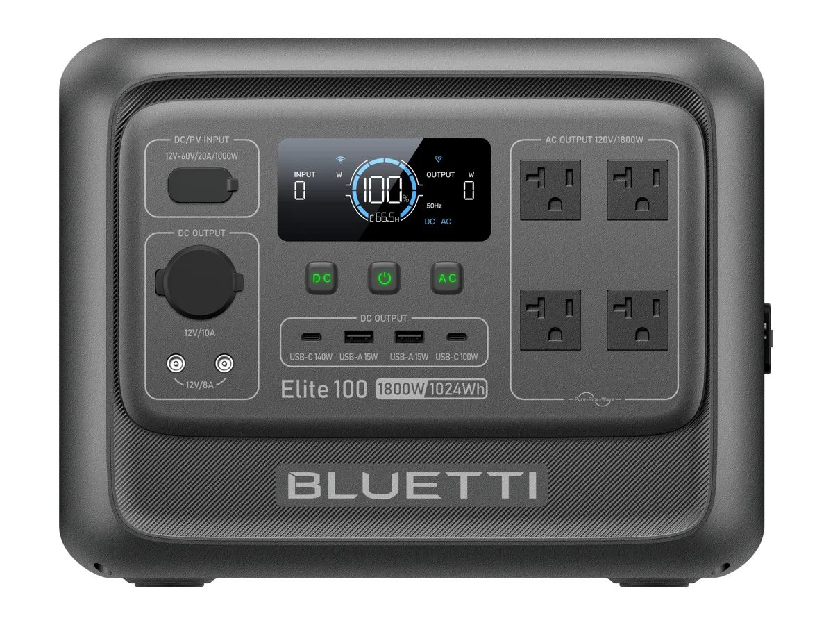 BLUETTI Elite 100 V2 portable power station, front view
