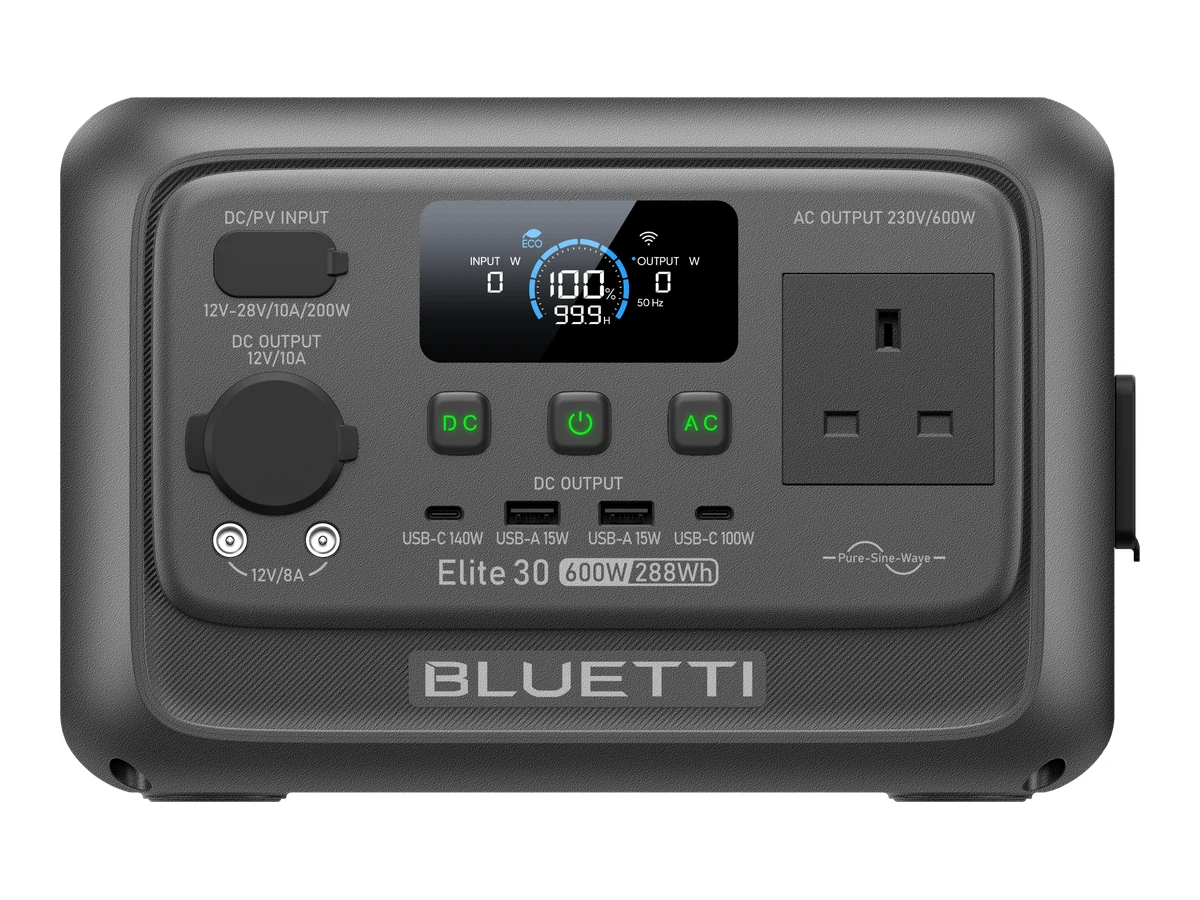 BLUETTI Elite 30 V2 UK-versie met één UK 3-pins stopcontact