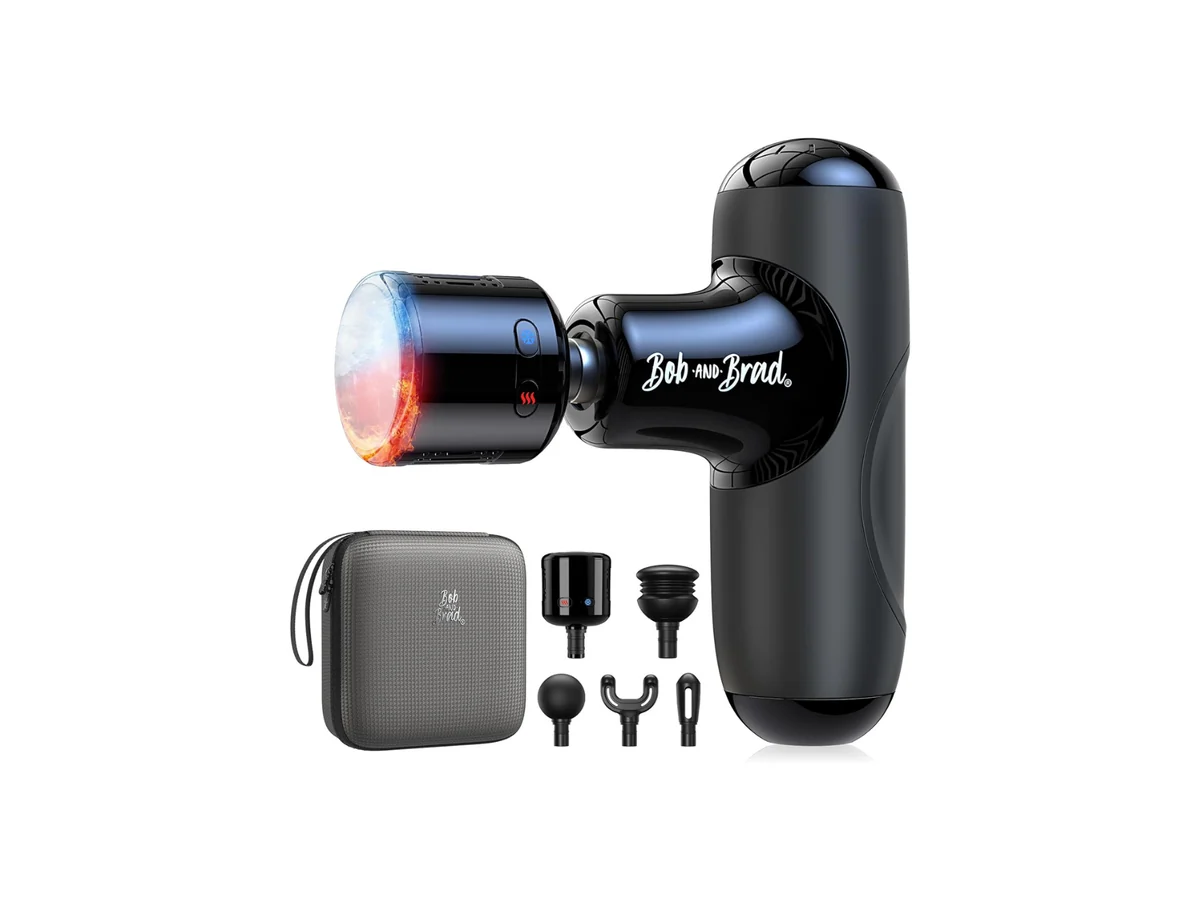Bob and Brad Q2 Pro Mini massagepistool met bijbehorende tas en koppen