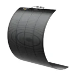 Schwarzes BougeRV Arch Pro 200W, flexibles Solarpanel, zu einer Kurve gebogen
