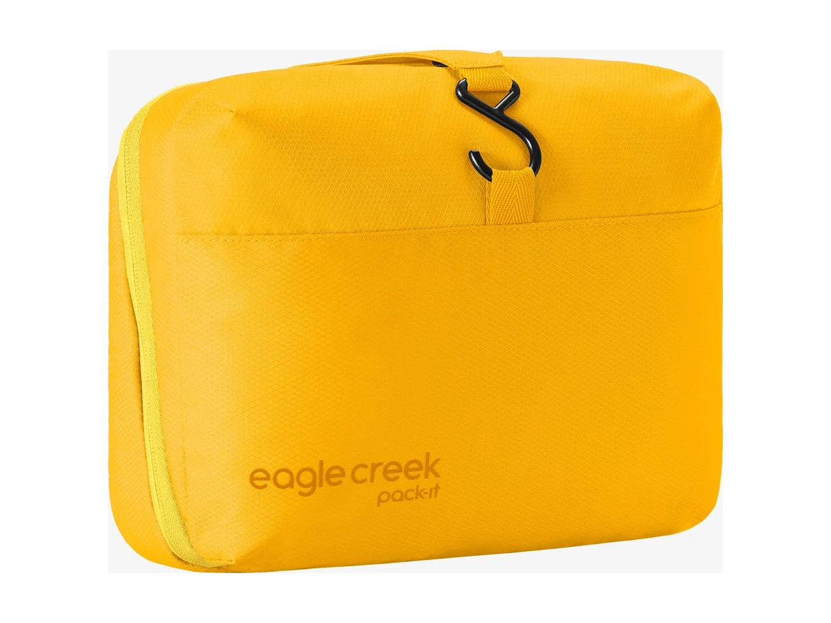 Eagle Creek Pack-It Hanging Toiletry Kit in geel met een hanghaak
