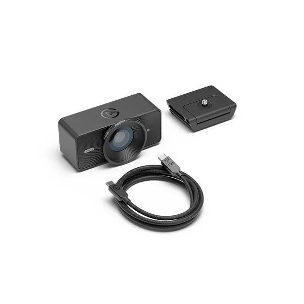 Elgato Facecam 4K webcam with mounting clip and USB-C cable