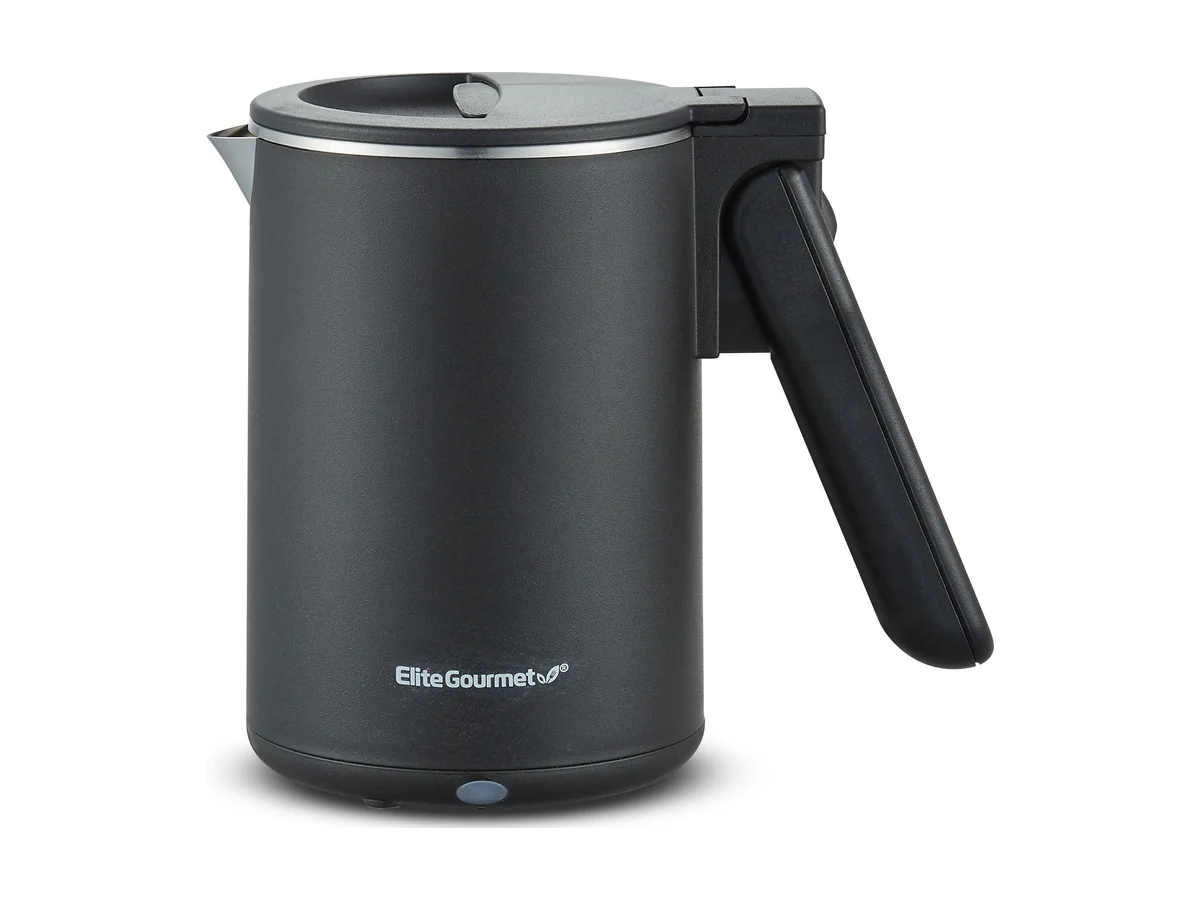 Elite Gourmet EKT719 dual voltage reisketel in zwart
