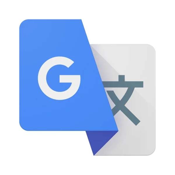 Google Translate app icon, a blue and grey translation symbol