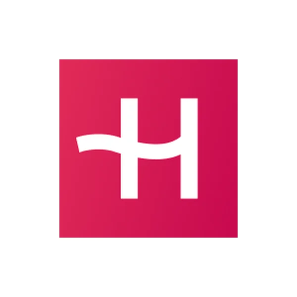 Holafly eSIM logo, a white H on a red square
