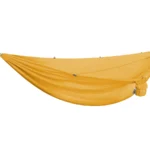 Kammok Roo Double hammock in sunflower gold with carabiners and gear loops