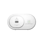 Alarma portátil de monóxido de carbono Kidde COB con pilas AA, blanca con rejilla de sensor redonda