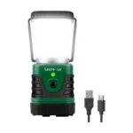 Lepro 1000LM oplaadbare campinglantaarn in groen met een USB-C-kabel
