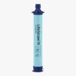 LifeStraw Personal water filter straw in light blue with navy caps