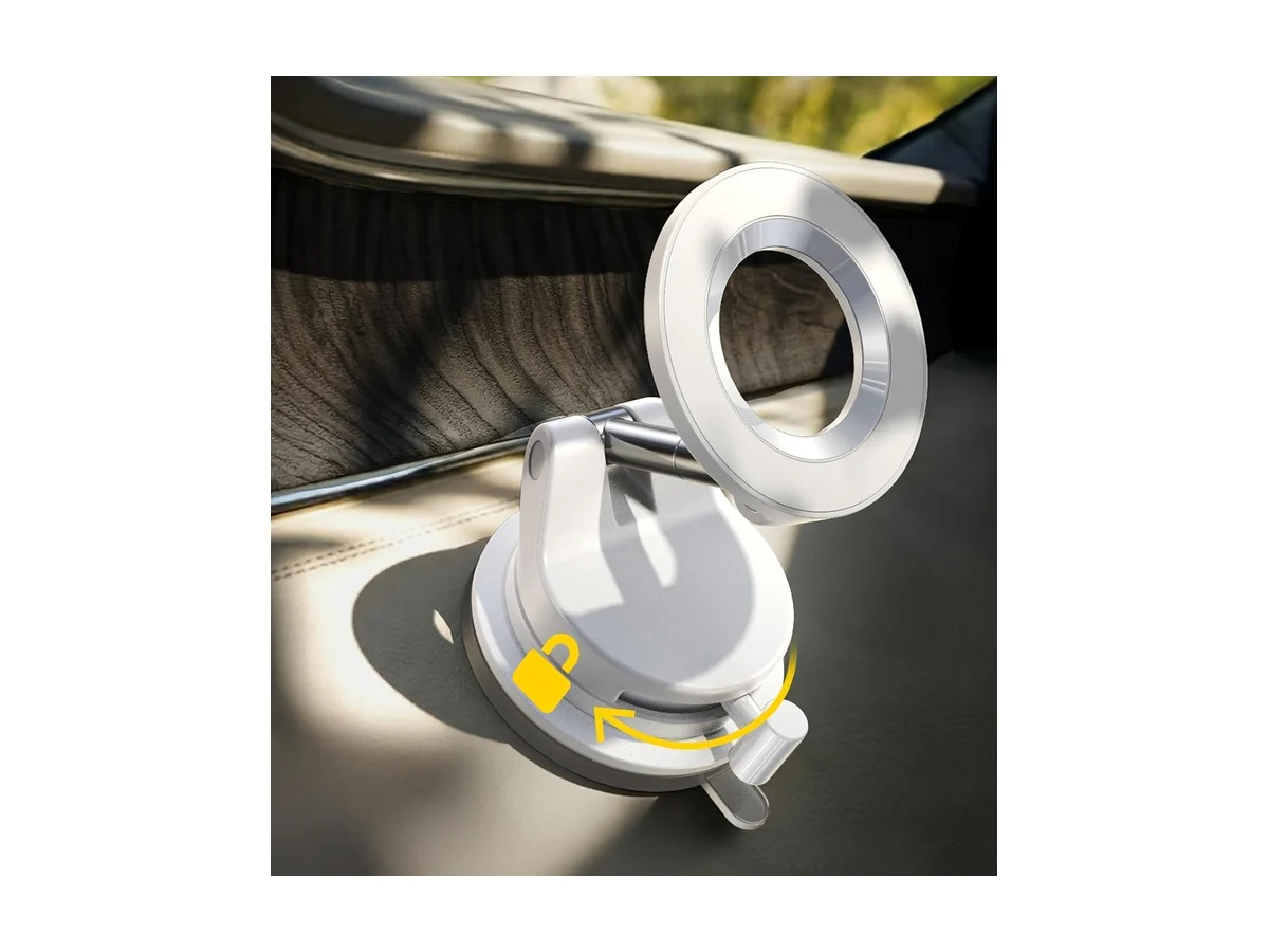 LISEN magnetische zuignaphouder voor de auto op een dashboard