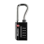 Zwart Master Lock 4696D TSA-slot met een verlengde beugel en vier cijferschijven