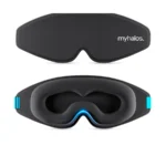 MyHalos 3D verduisterend slaapmasker in het zwart met gevormde oogkapjes