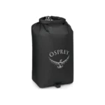 Osprey Ultralight Dry Sack 20 L in zwart met het Osprey-logo