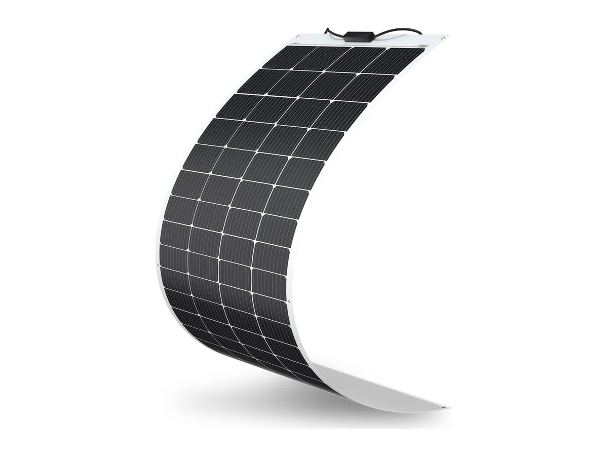 Renogy 200W flexible solar panel bending for a curved camper van roof
