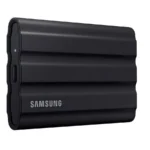 Samsung T7 Shield Portable SSD in Schwarz mit gerippter Gummihülle