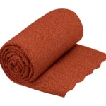 Sea to Summit Airlite ultralight towel, rolled, in orange red