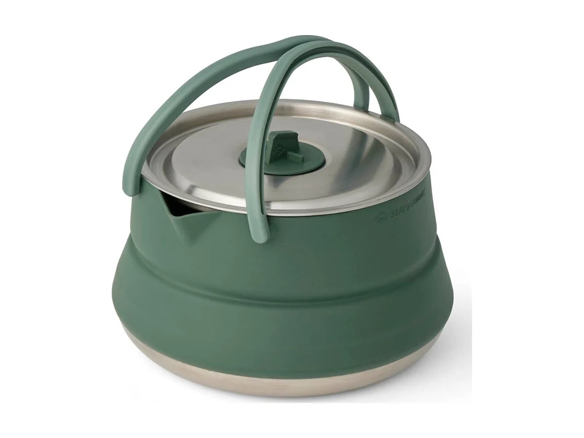 Tetera plegable de acero inoxidable Sea to Summit Detour de 1,6 L en verde