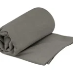 Sea to Summit Drylite travel towel, rolled, in grey