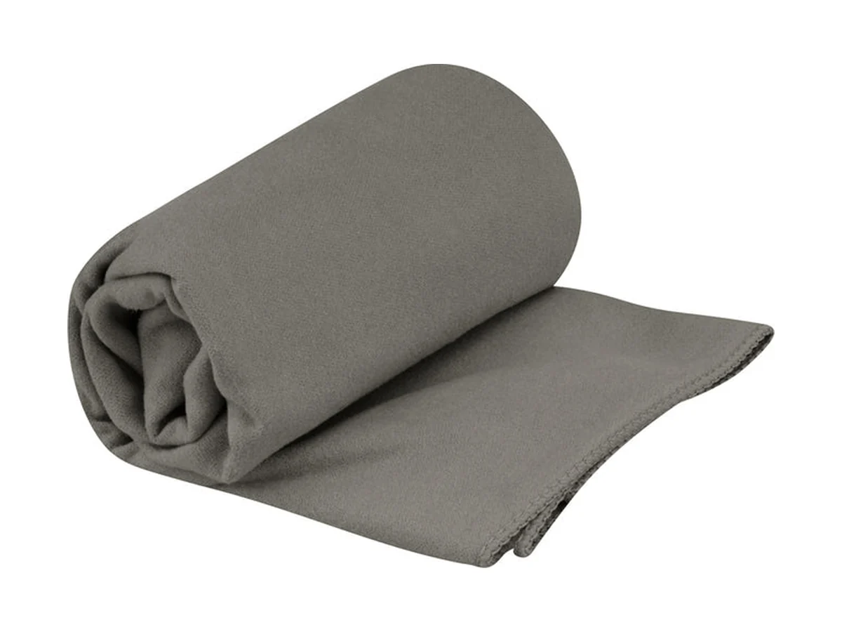 Sea to Summit Drylite travel towel, rolled, in grey