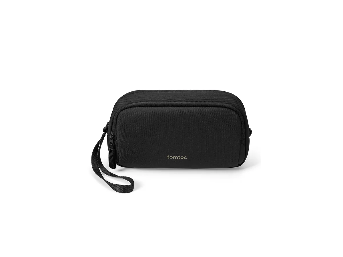tomtoc Light-T12 pouch voor elektronische accessoires in zwart met polsbandje