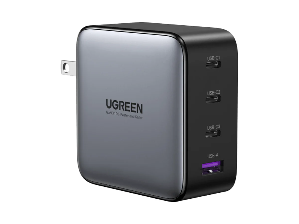 UGREEN Nexode 100W GaN-oplader met 4 poorten