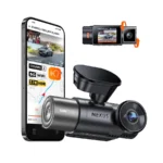 Vantrue Nexus 2X Dashcam mit ihrer Innenraumkamera und der Vantrue-App auf einem Smartphone